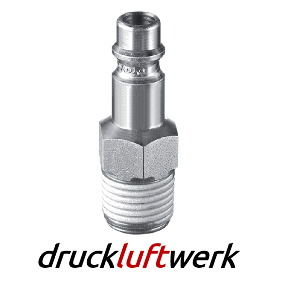 Prevost Stecknippel mit konischem Außengewinde für Schnellkupplungen NW 7,4 mm